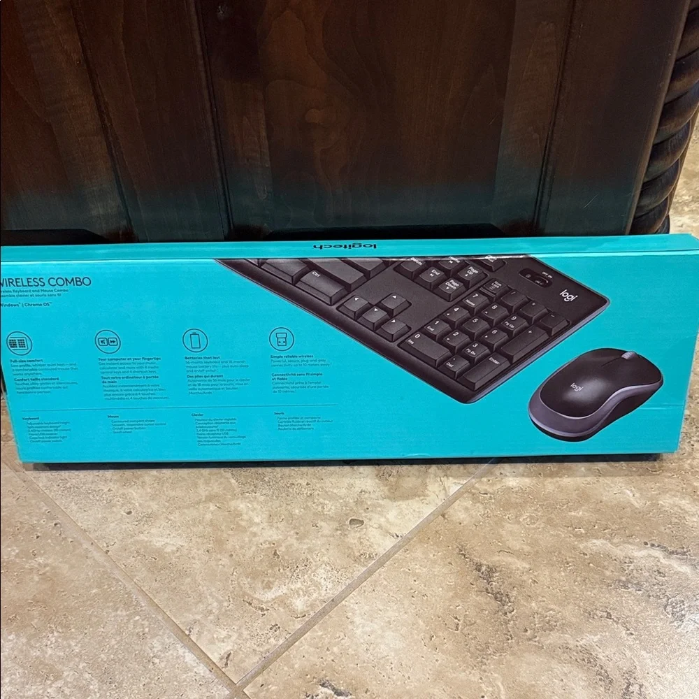 Logitech Wireless Combo - Black and Teal Packaging